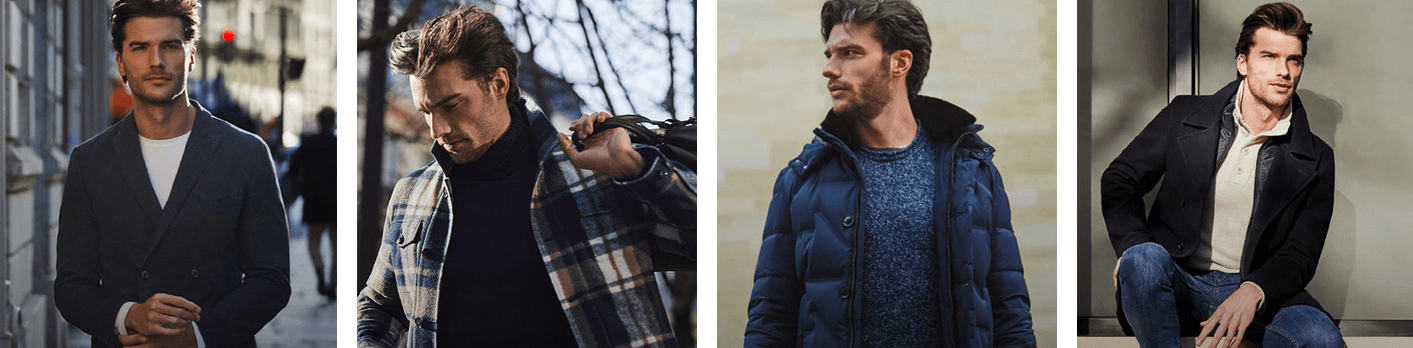 Die Herbst/Winter Kollektion für Herren mit Jacken und Pullovern im Online-Shop