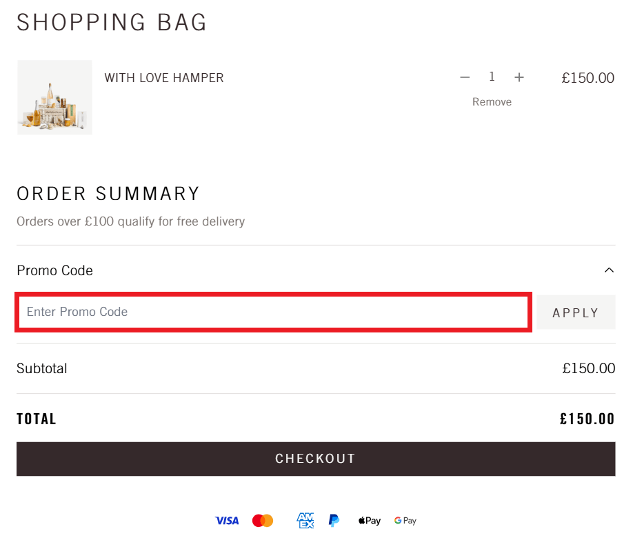 Daylesford discount code redemption box picture