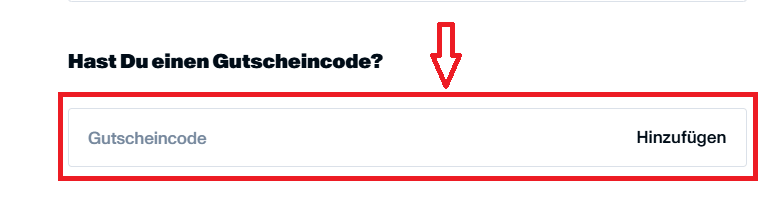 Eingabefeld für einen DefShop Gutschein