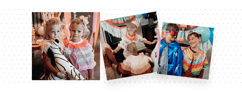 enfants avec déguisements le petit zèbre