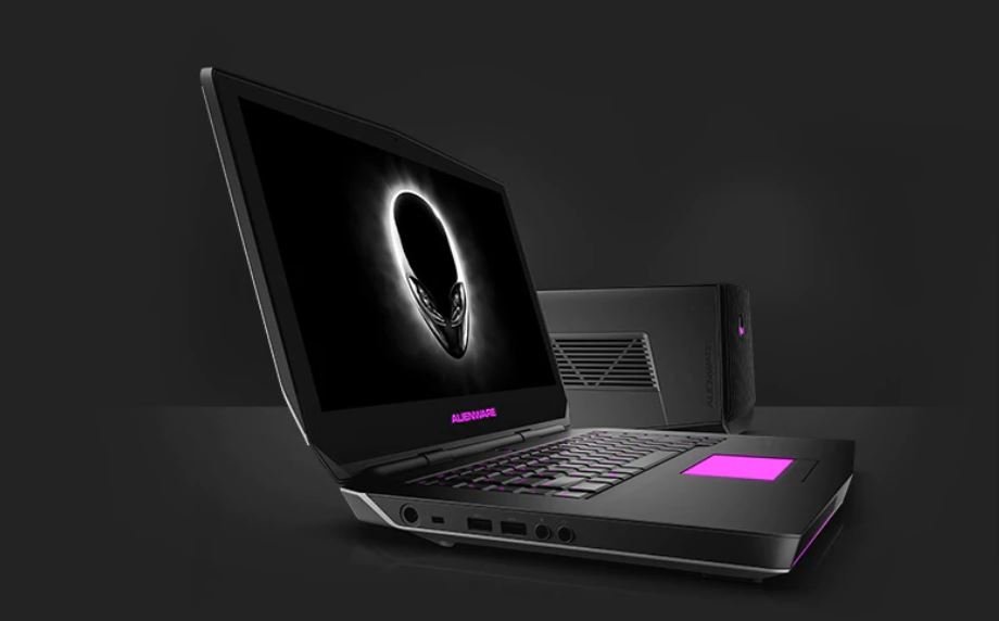 Bild eines Laptops mit dem Dell-Alienware-Logo