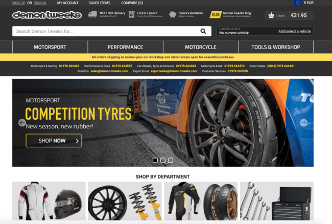 Der Online-Shop von Demon Tweeks.