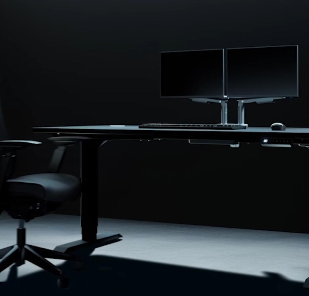 Höhenverstellbarer Schreibtisch aus der Home Pro Linie von Desktronic