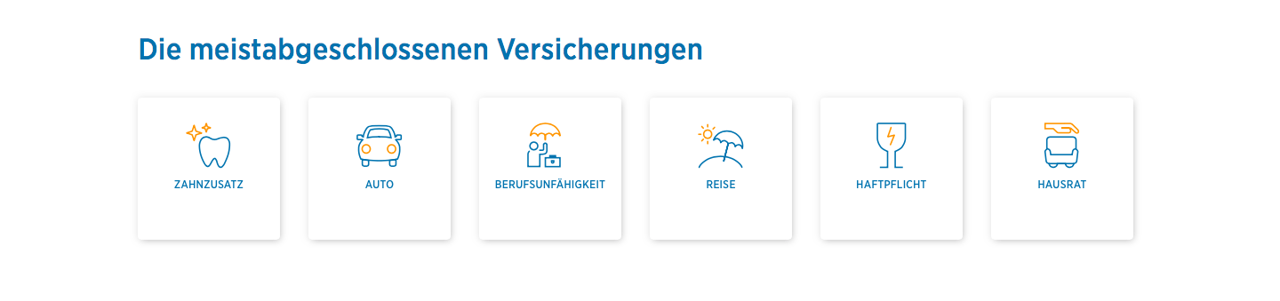 Beliebte Versicherungen bei Die Bayerische