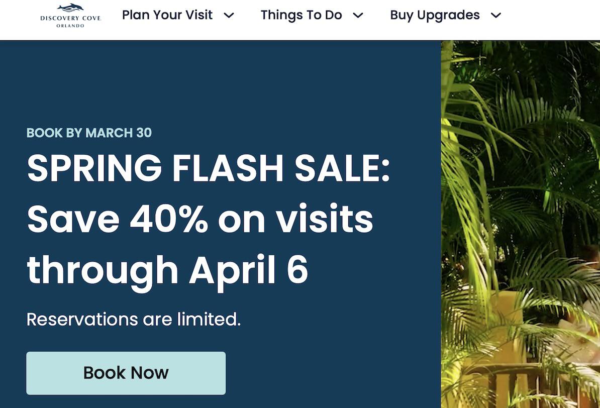 Discovery Cove Flash Sale
