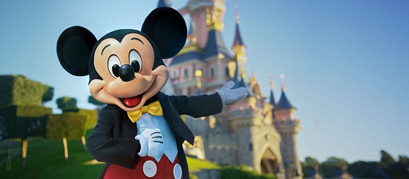 Disneyland Paris banner - Mickey Mouse and Magic Castle