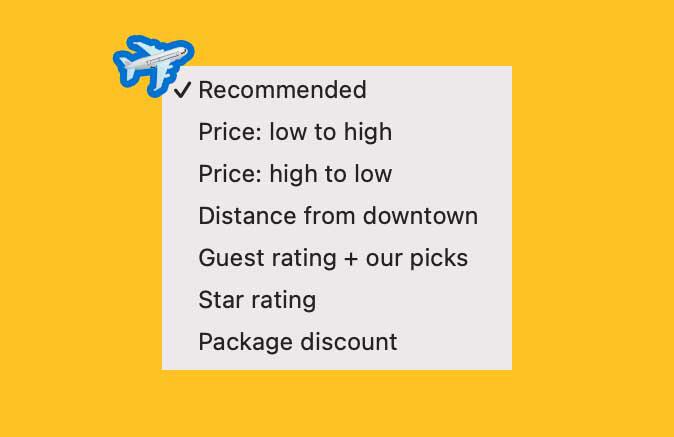 Walmart Trackel Package sort options