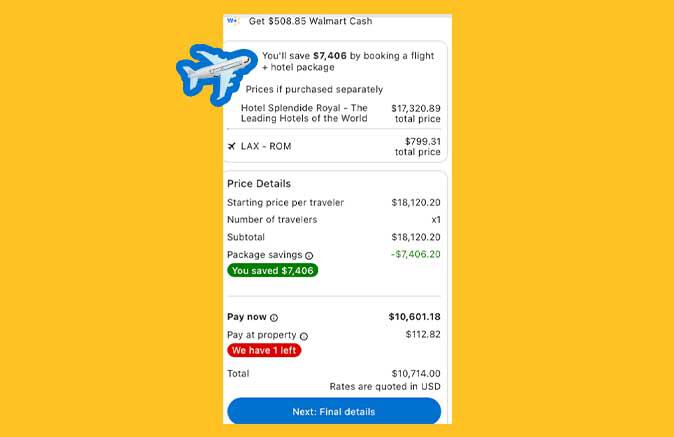 Walmart Trackel Package pricing