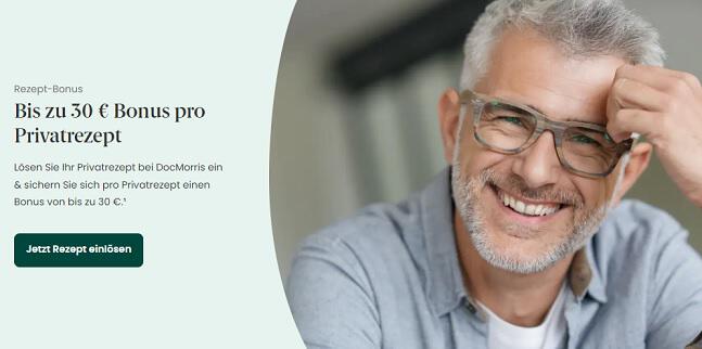 Bis zu 30 Euro Doc Morris Bonus für Einlösung eines Privatrezepts