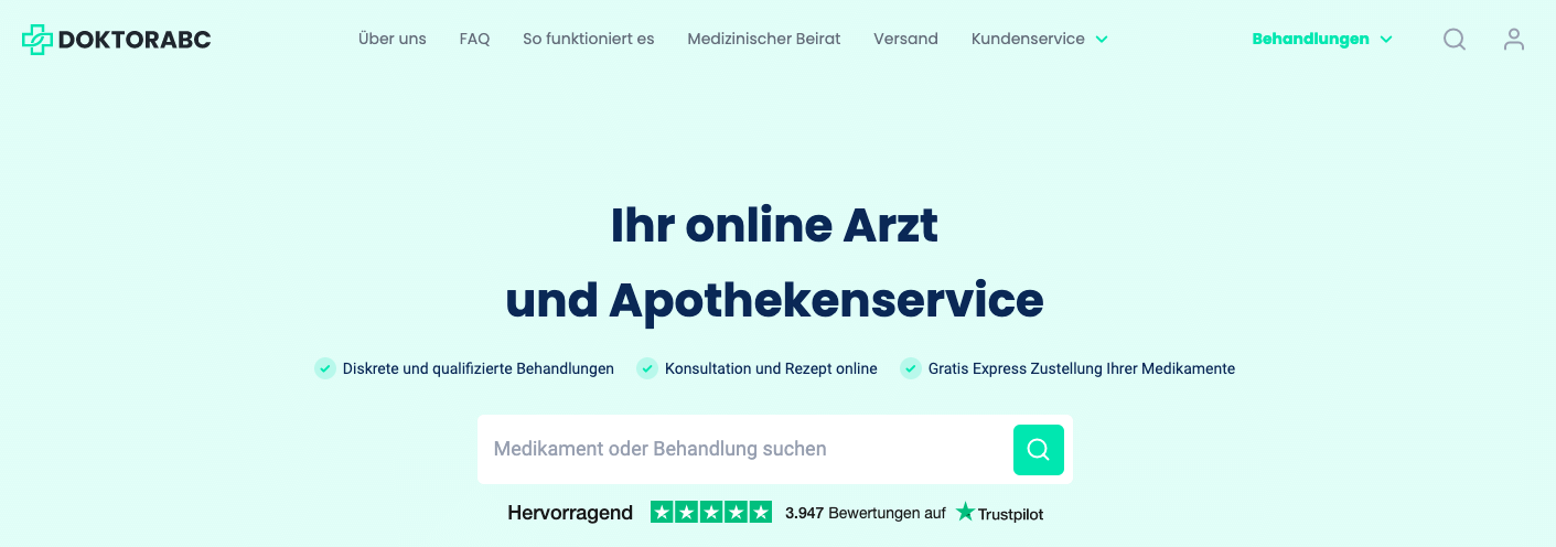 Startseite von DoktorABC im Internet