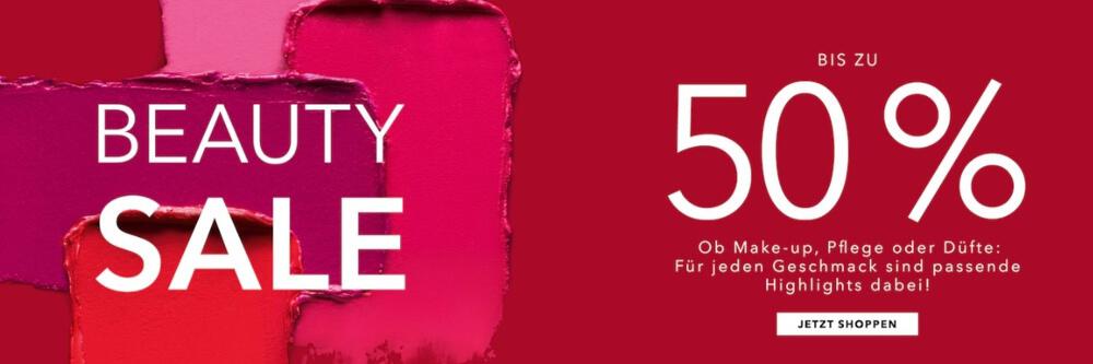 Lipstick-Swatches auf Banner für bis zu 50 % auf Beauty im Douglas Sale