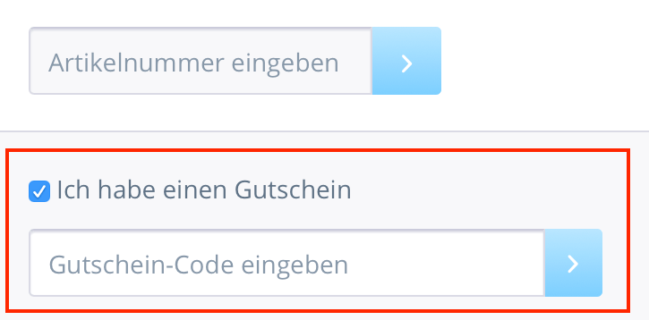 Warenkorb mit Eingabefeld für den Drahtexpress-Gutschein