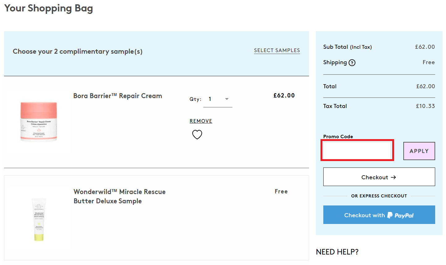 Drunk Elephant discount code redemption box