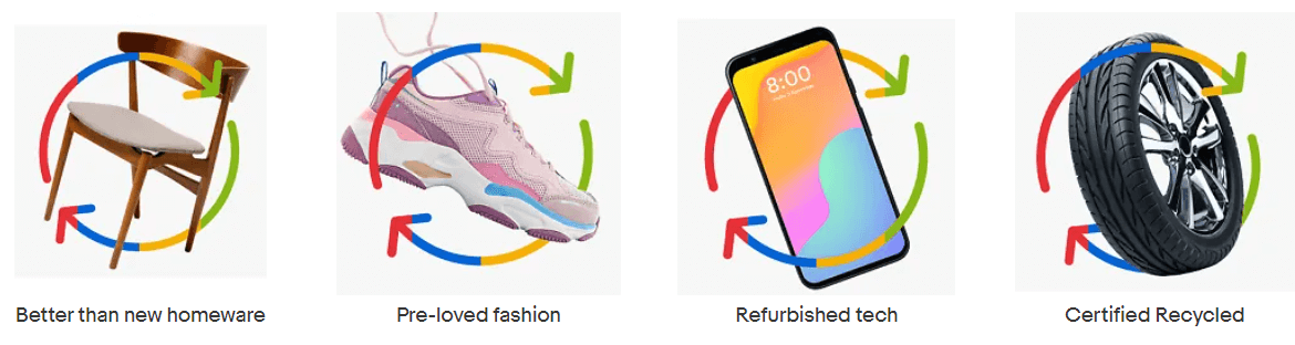 eBay deals banner showing a selection of product ranges you can shop