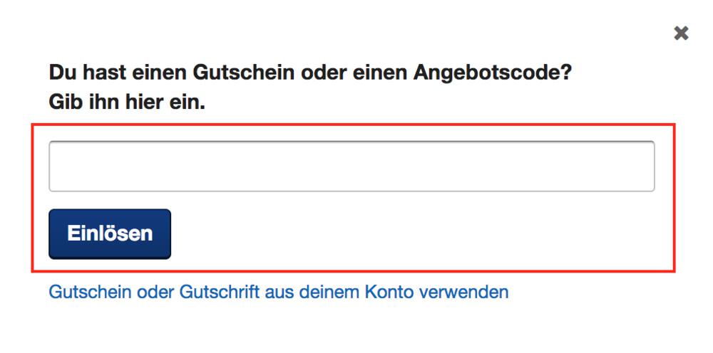ingabefeld für deinen ebookers Rabattcode