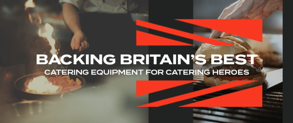 eCatering more ways to save banner featuring images of chefs preparing food with company logo overlaid on top