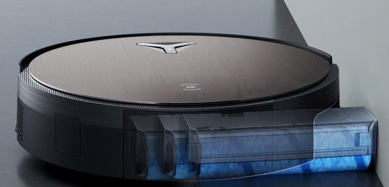 ECOVACS deal page image featuring a robot cacuum cleaner next to a wall