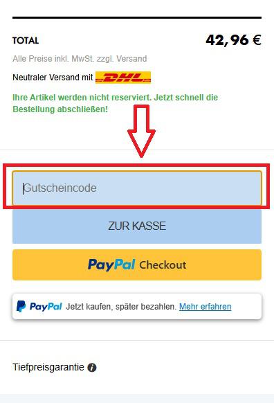Beim Bestellvorgang einen Eis.de Gutschein einlösen