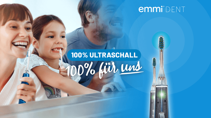 Banner für die emmi-dent-Gutscheinseite