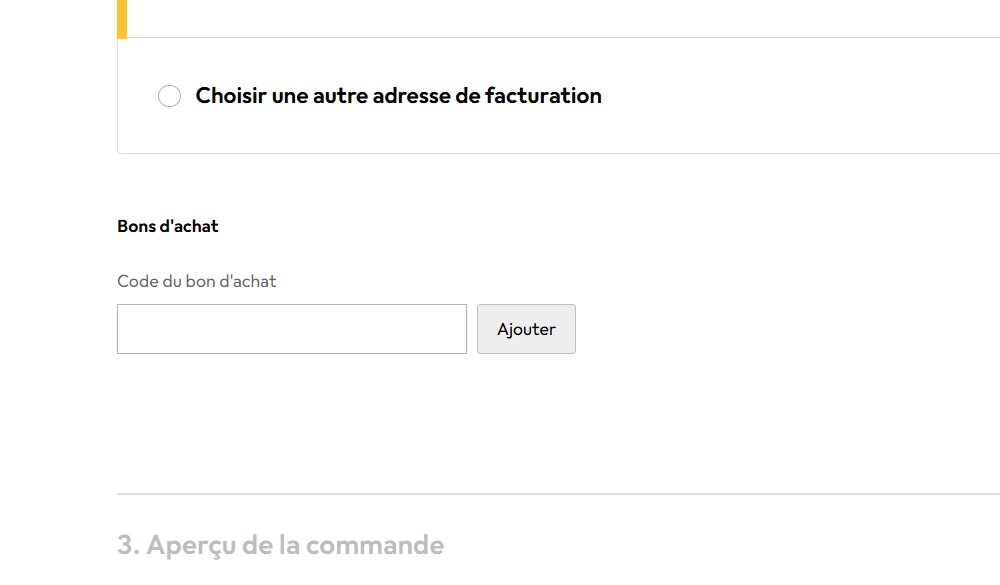 emplacement pour code promo Galaxus