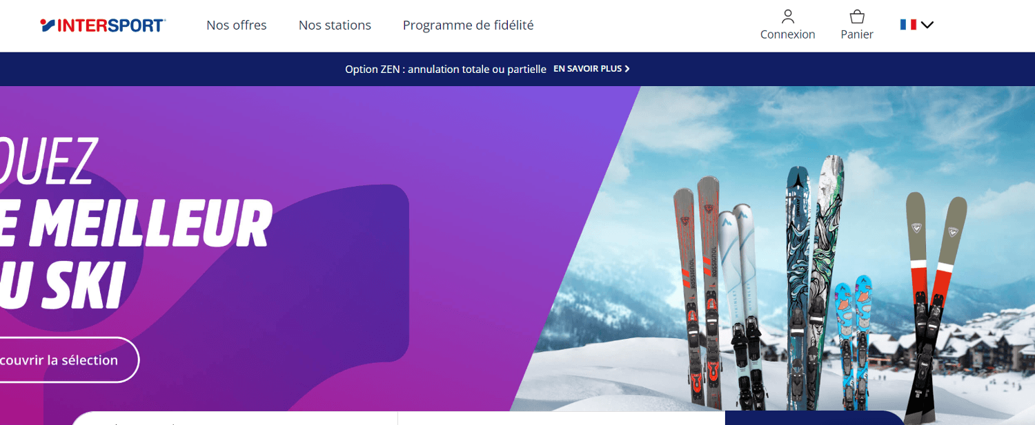 Emplacement pour code promo Intersport-rent