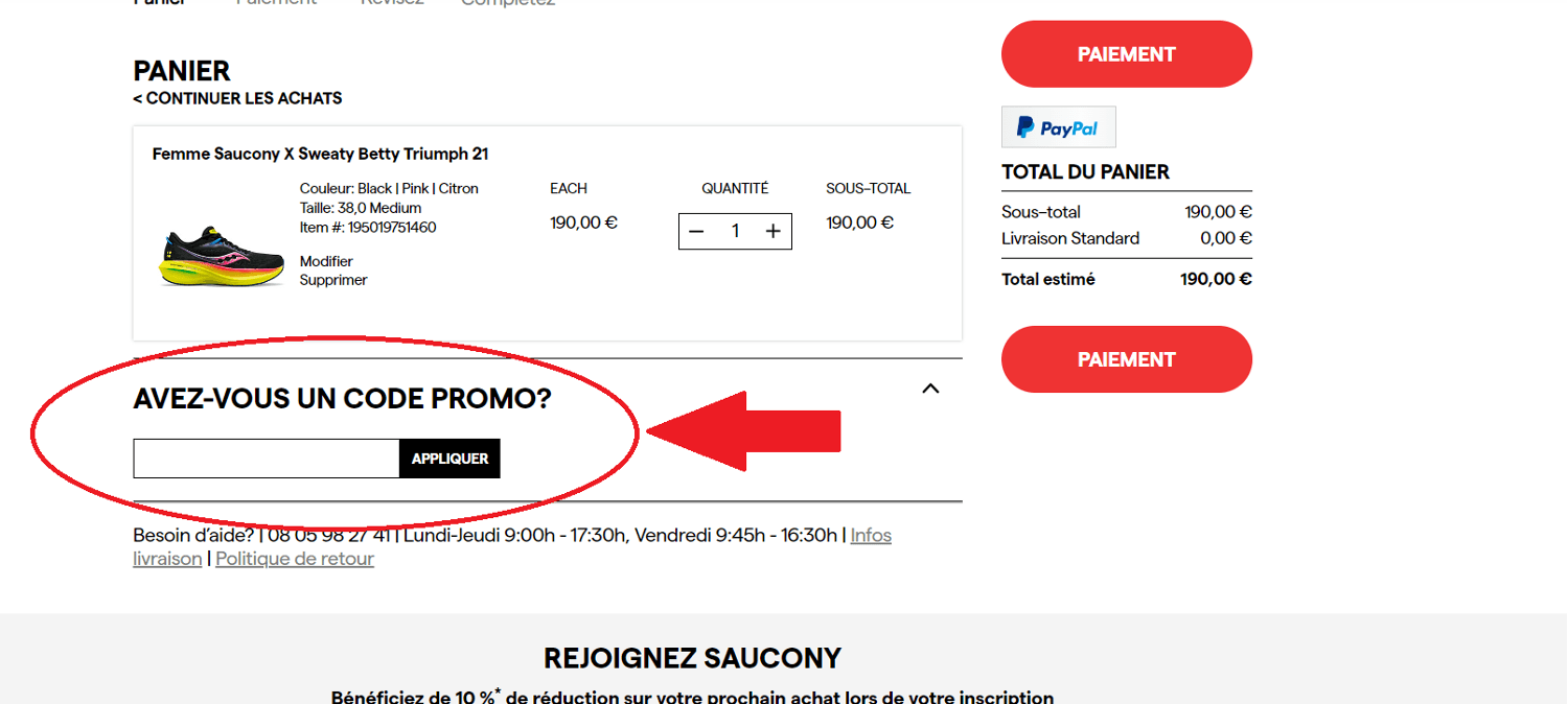 Code promo Saucony 40 de reduction Novembre 2024
