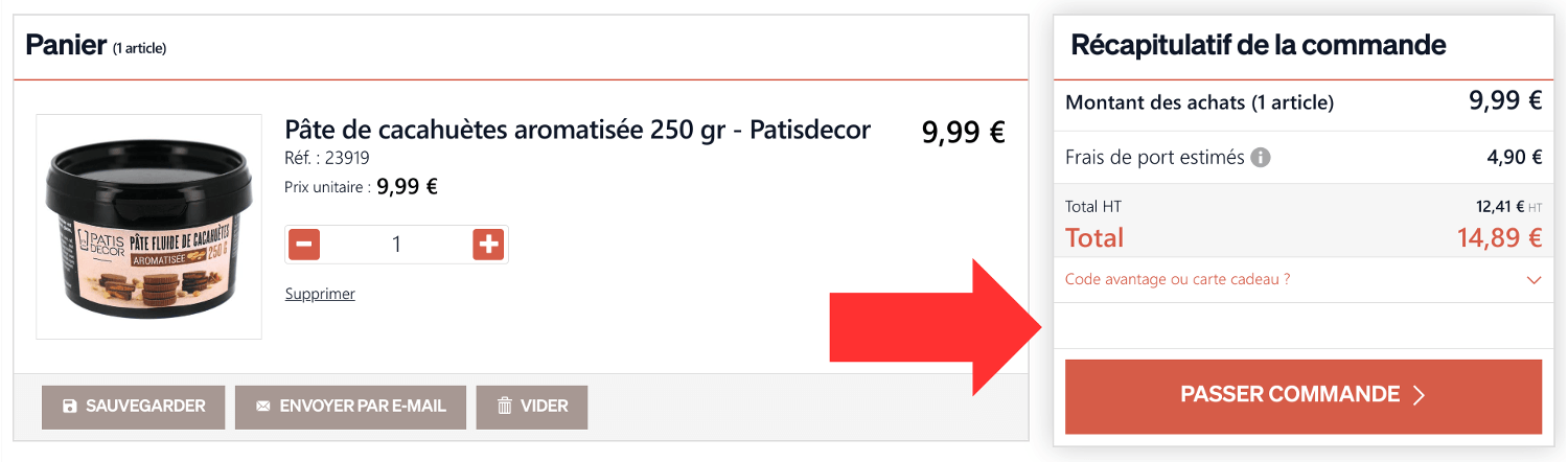 Encadré pour code promo Alice Délice