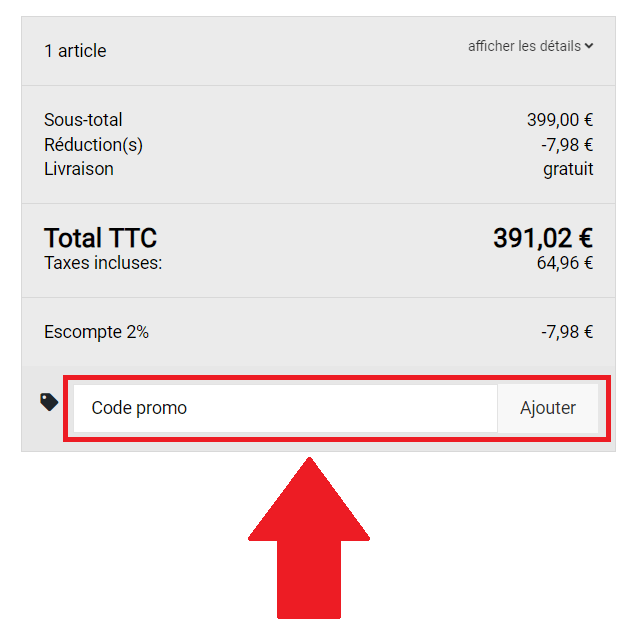 Encadré pour code promo Coudre et Broder