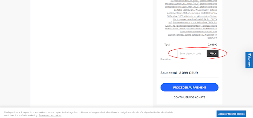 Encadré pour code promo EcoFlow