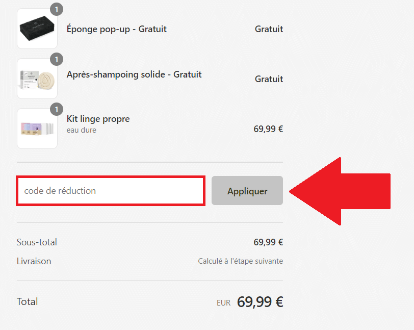 Encadré pour code promo everdrop
