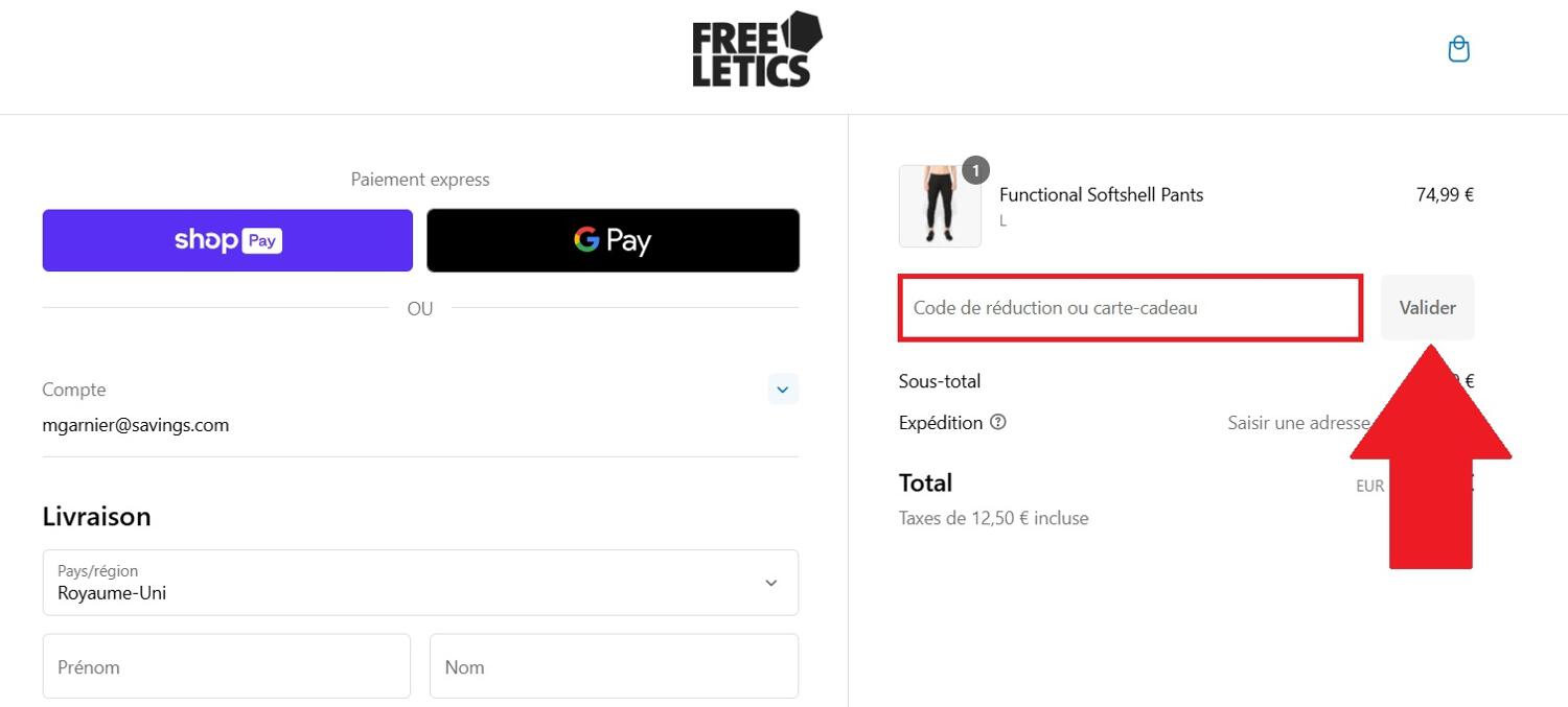 Encadré pour code promo Freeletics