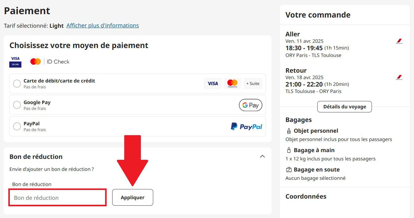 Encadré pour code promo Gotogate
