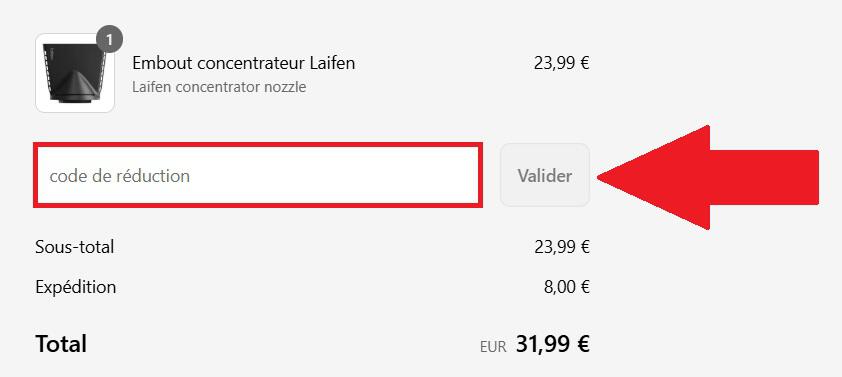 Encadré pour code promo Laifen
