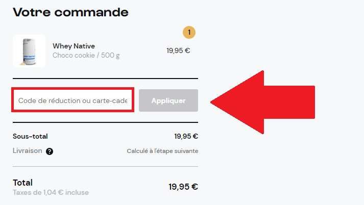 Encadré pour code promo Nutrimuscle