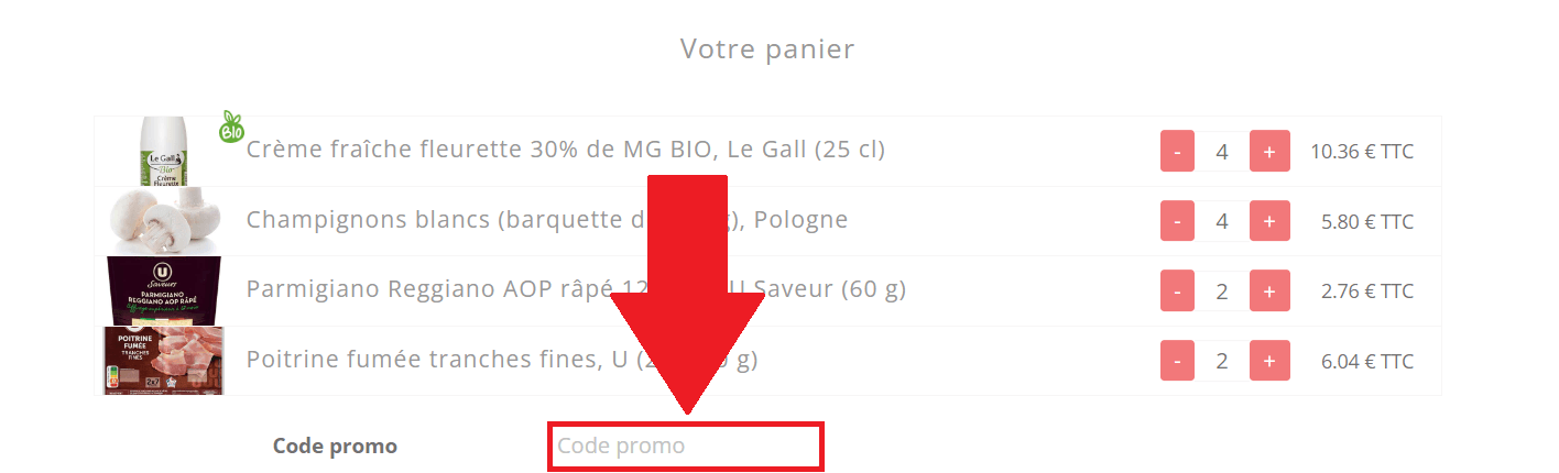 Encadré pour code promo La Belle Vie