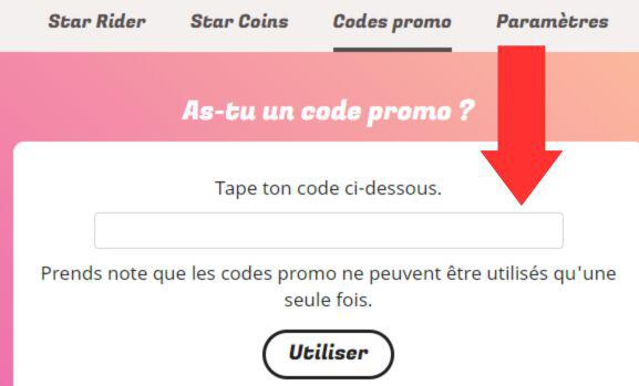 Encadré pour code promo Star Stable