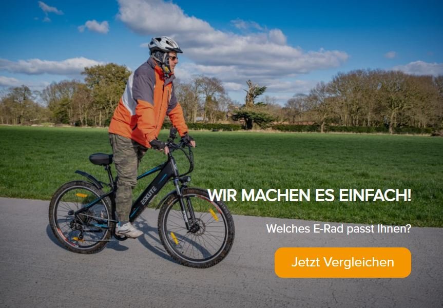 Foto eines Mannes auf einem Eskute-Ebike
