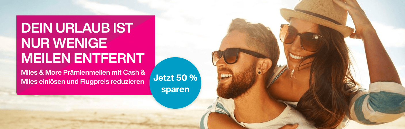 Bis zu 50 % Rabatt mit dem Miles & More Programm bei Eurowings