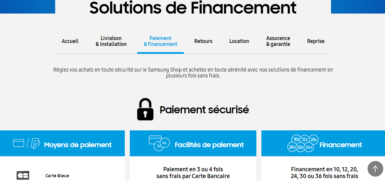 Solutions de paiement Samsung