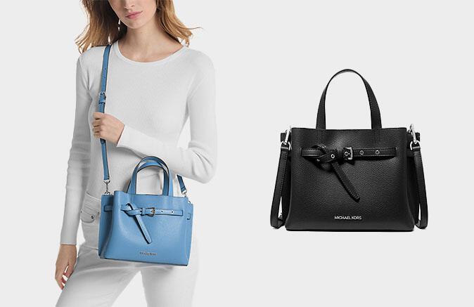 Emilia Small Pebbled Leather Satchel