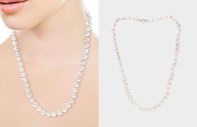 Effy 7-8 Millimeter White Freshwater Pearl Necklace