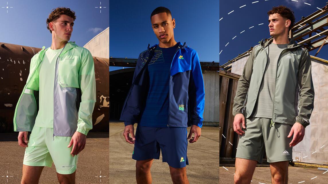 Footasylum savings tips banner showing three guys sporting Tri-Set clothing outdoors