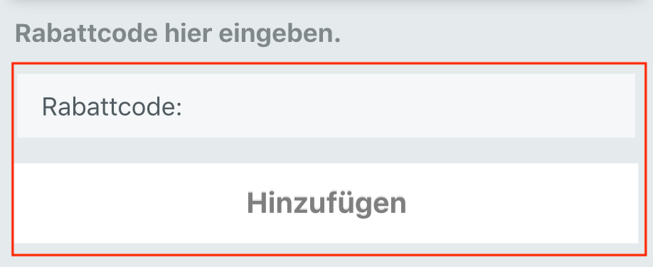 Eingabefeld für den Fort-Fun-Gutschein im Warenkorb