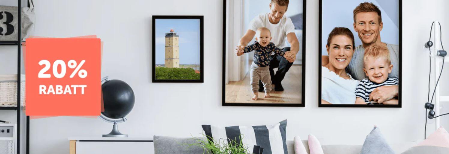 Banner für 20 % Fotofabrik-Gutschein in der Rubrik Rabatte und Aktionen
