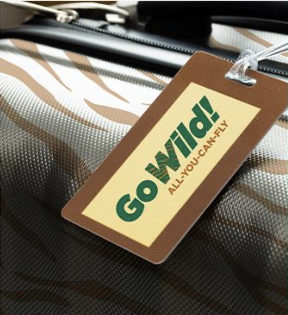 frontier airlines go wild luggage tag