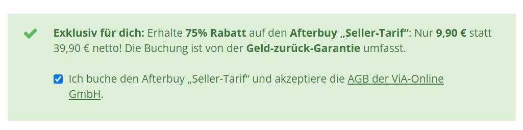 Gambio Angebot zum Afterbuy Seller Tarif