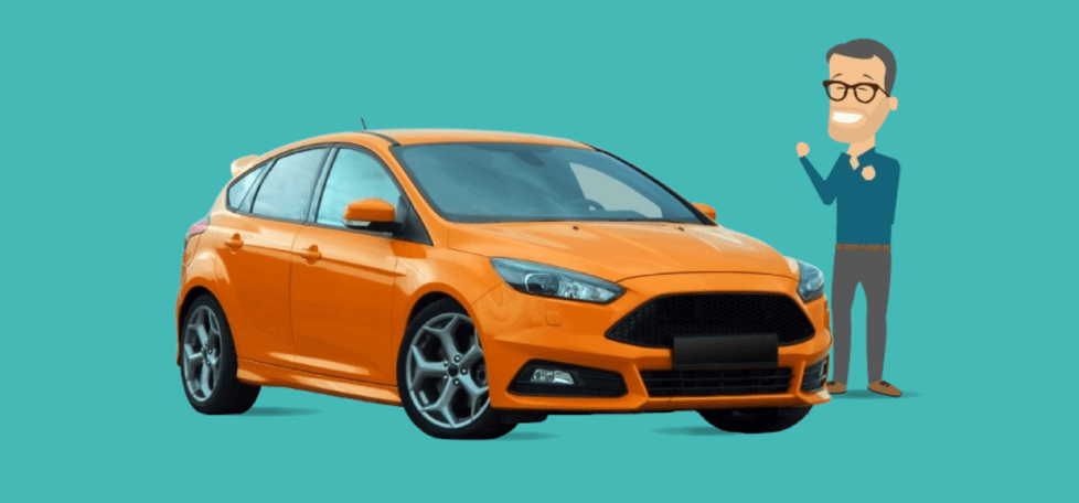 GAPInsure.com offers page banner featuring a cartoon man standing next to an orange car