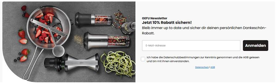 img: gefu-newsletter / alt: Sicher dir tolle Rabatte und Aktionen mit dem Gefu Newsletter!