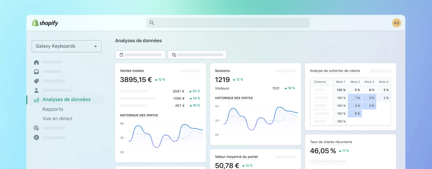 Gestion de boutique en ligne sur Shopify