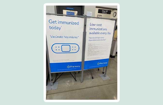 Walmart vaccine advertisement
